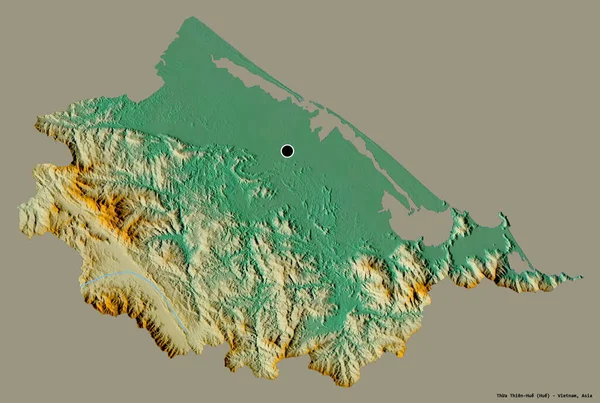 Forma Thua Thien Hue Provincia Vietnam Con Capital Aislada Sobre — Foto de Stock