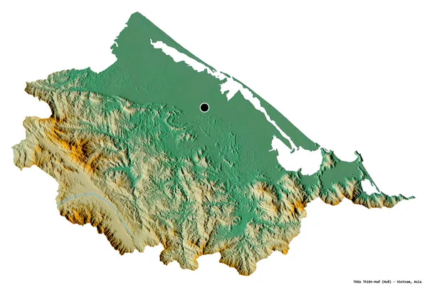 Forma Thua Thien Hue Provincia Vietnam Con Capital Aislada Sobre — Foto de Stock
