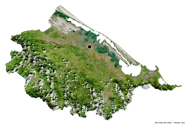 Forma Thua Thien Hue Província Vietnã Com Sua Capital Isolada — Fotografia de Stock