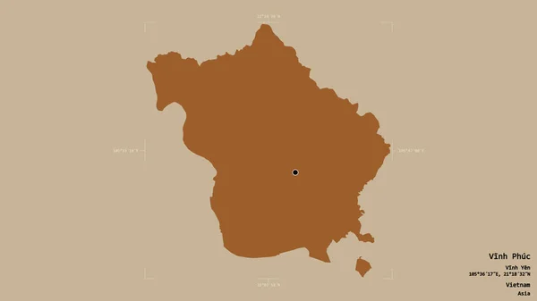 Площадь Винь Пхук Провинция Вьетнам Изолирована Твердом Фоне Геометрической Коробке — стоковое фото