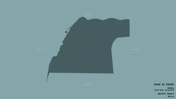 Район Уэд Эль Дахаб Провинция Западная Сахара Изолирован Твёрдом Фоне — стоковое фото