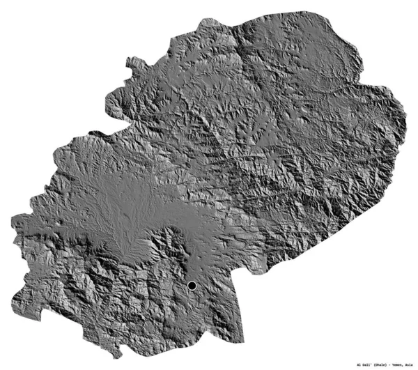 Σχήμα Της Νταλί Κυβερνήτου Της Υεμένης Την Πρωτεύουσά Της Απομονωμένη — Φωτογραφία Αρχείου