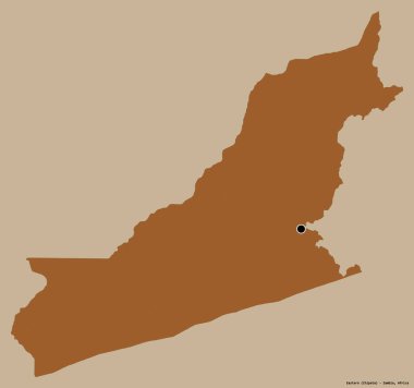 Doğu 'nun şekli, Zambiya eyaleti, başkenti katı bir renk arkaplanı ile izole edilmiş. Desenli dokuların bileşimi. 3B görüntüleme