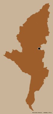 Manicaland, Zimbabwe eyaleti, başkenti katı renk arkaplanı ile izole edilmiştir. Desenli dokuların bileşimi. 3B görüntüleme