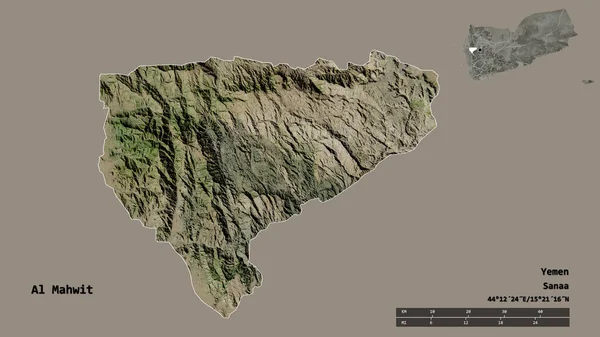 Mahwit Sureti Yemen Valisi Sermayesi Sağlam Arka Planda Izole Edilmiş — Stok fotoğraf