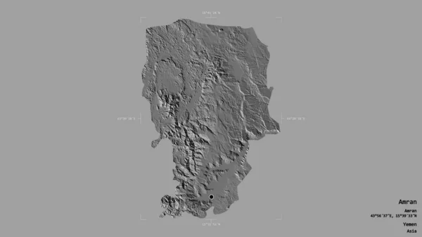 Gebiet Von Amran Gouvernement Des Jemen Isoliert Auf Einem Soliden — Stockfoto