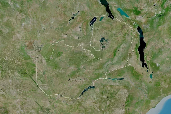 Ausgedehntes Gebiet Sambias Satellitenbilder Rendering — Stockfoto