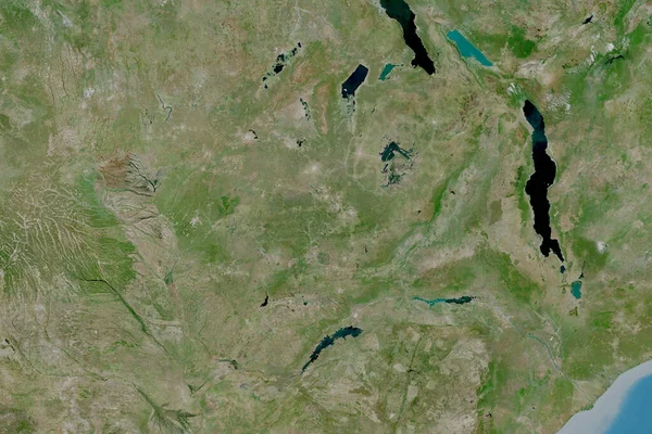 Розширена Територія Замбії Супутникові Знімки Візуалізація — стокове фото