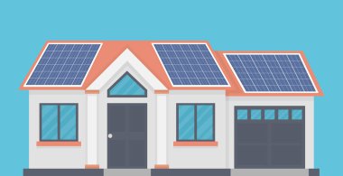 Solar panel modülü vektör çizim