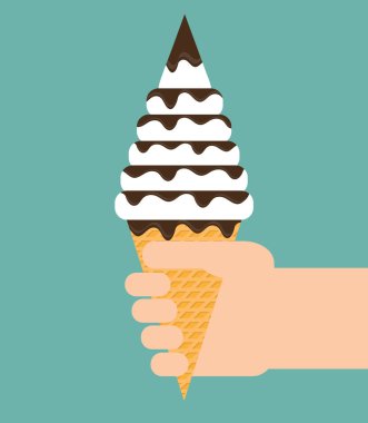 Elele tutuşarak dondurma.