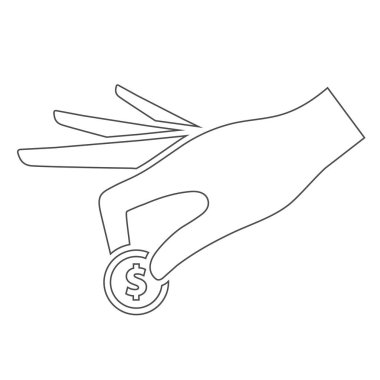 kırpılmış görüntü üzerinde beyaz izole Doları para tutan kadın