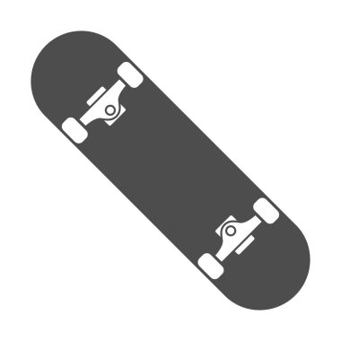 Siyah kaykay simge vektör çizim