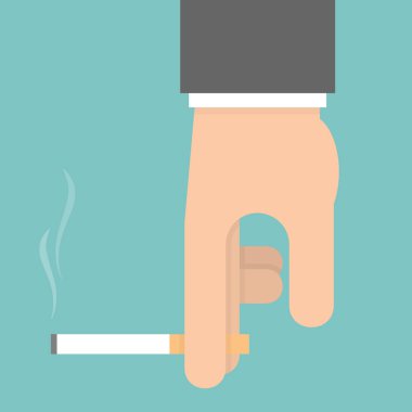 El tutan sigara vektörü