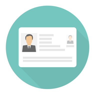 kimlik kartı simge vektör çizim