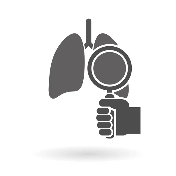 Concepto Icono Inspección Pulmonar — Archivo Imágenes Vectoriales