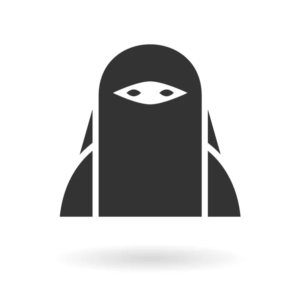 Symbol Niqab Nebo Muslimský Závoj — Stockový vektor
