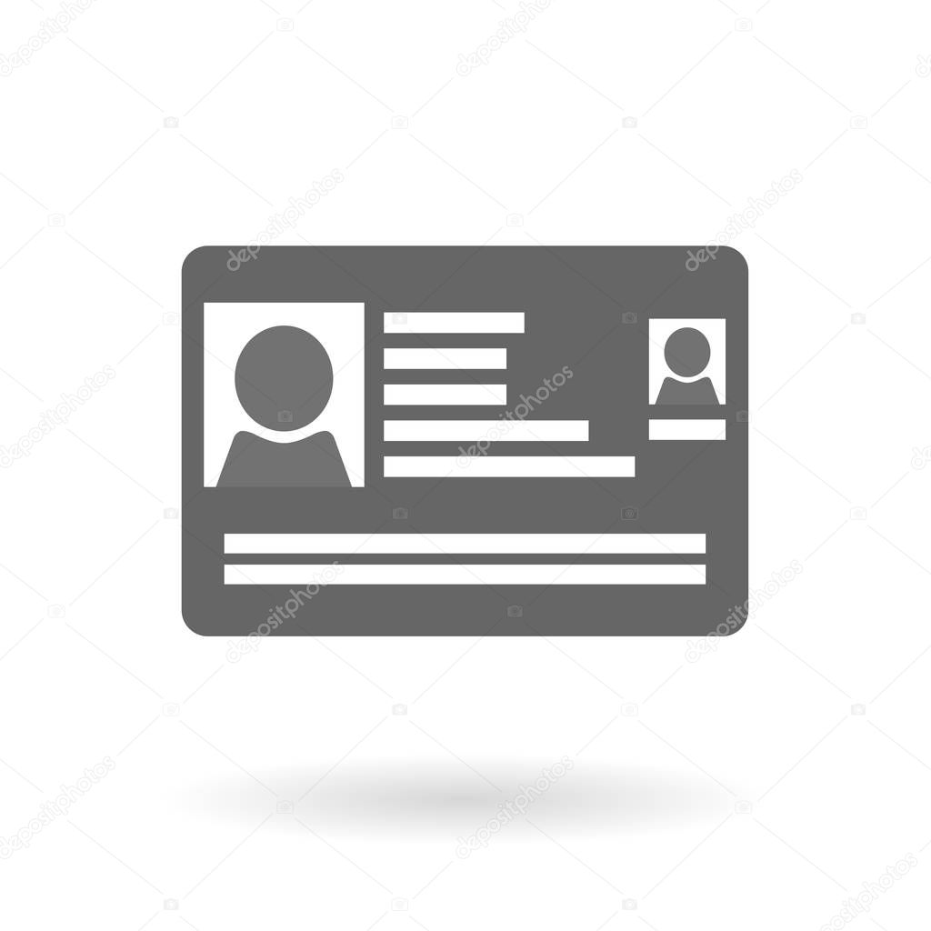 Identity card icon vector illustration