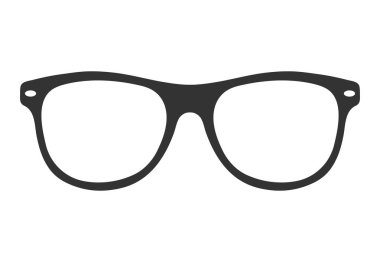 beyaz izole bir gözlük simgesi