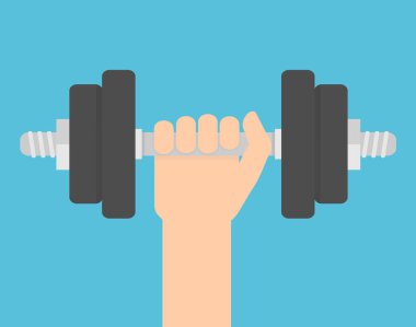 El tutma dumbell vektörü