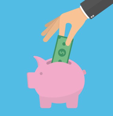 adam domuzcuk banka para koyarak, tasarruf kavramı