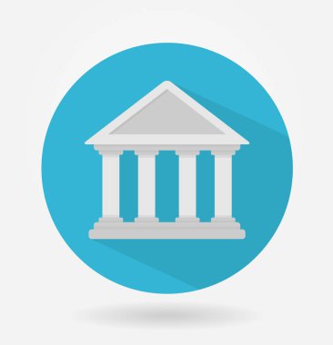 Banka veya adliye binası simgesi