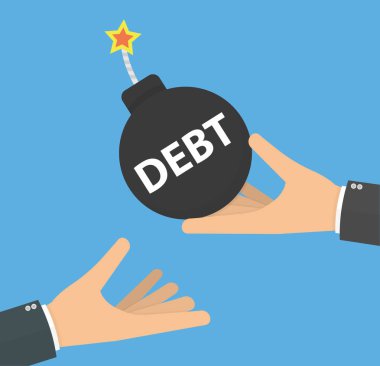 Borç kavramı. El alma veya borç verme. 