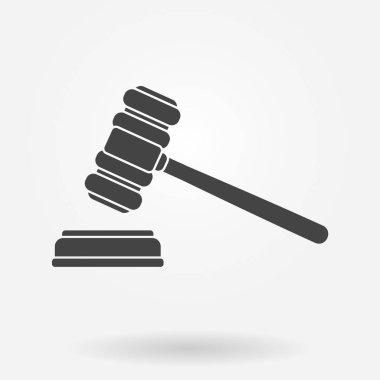 Yargıç tokmak simge vektör
