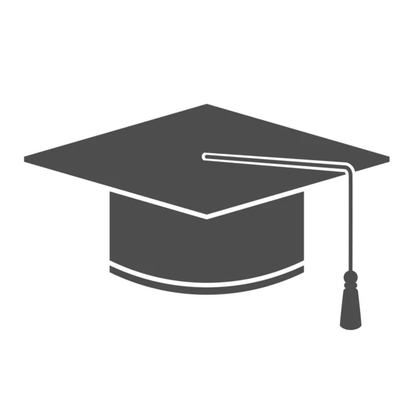 Tapa Graduación Icono Tablero Mortero — Vector de stock