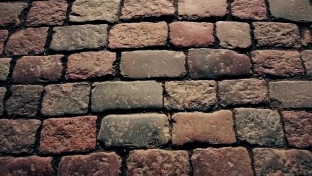 Cobbles Pavement Old Town — Stock Video