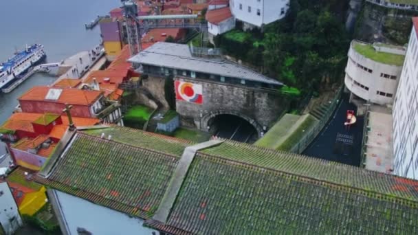 Bellissimo Paesaggio Della Città Porto Portogallo Antico Quartiere Ribeira Fiume — Video Stock