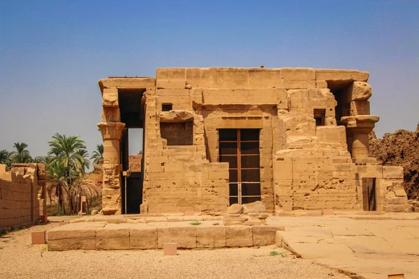 Ruínas Belo Templo Antigo Dendera Templo Hathor Egito Dendera Antigo — Fotografia de Stock