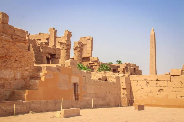 Ruiny Pięknego Starożytnej Świątyni Luksorze Ruiny Centrum Świątyni Amona — Zdjęcie stockowe