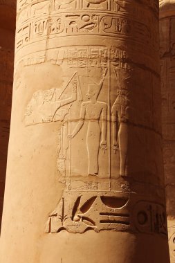 Luksor güzel antik tapınak kalıntıları. Harabeleri, Orta Tapınağı, Amun-Ra.