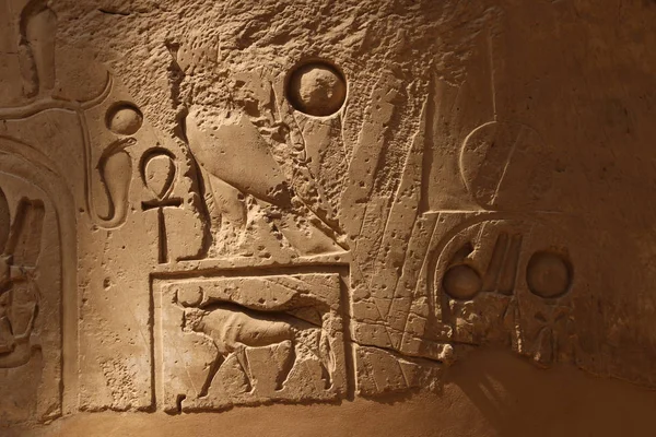 Ruiny Krásného Starověkého Chrámu Luxoru Ruiny Centrální Chrám Amun — Stock fotografie