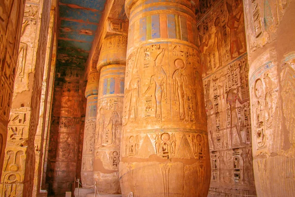 Magnifique Temple Antique Médine Habu Égypte Louxor — Photo