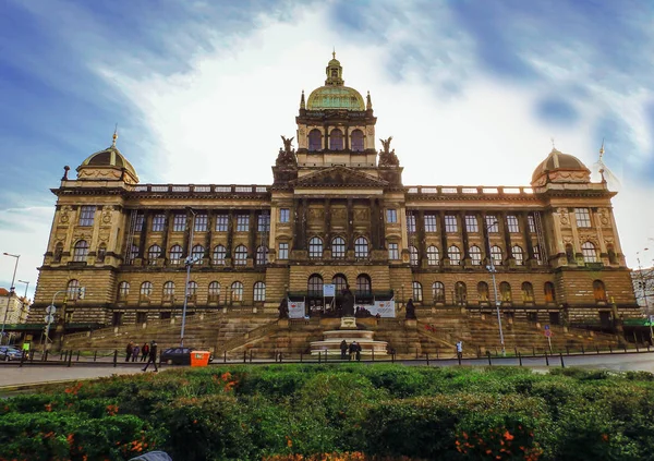 Krásná Budova Národního Muzea Města Prahy Česká Republika — Stock fotografie