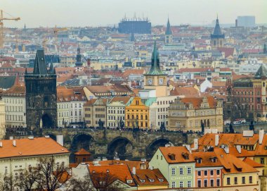 Prague, Çek Cumhuriyeti şehrin güzel manzara. Old Town ve toz Kulesi