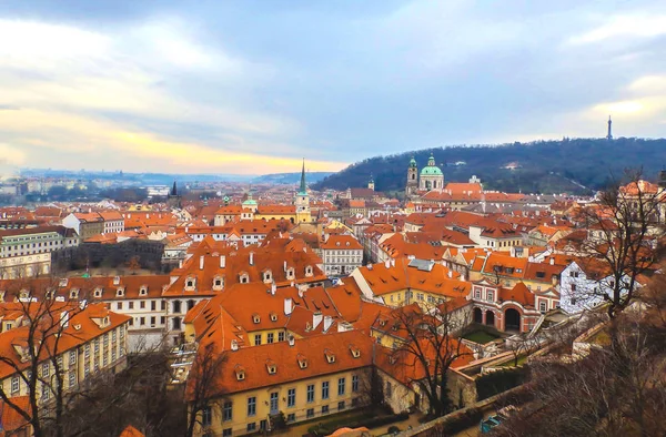 Красивий Краєвид Європейського Міста Прага Чеська Республіка — стокове фото