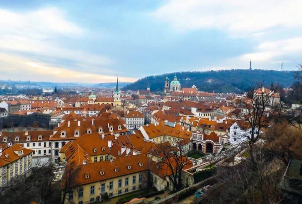 Красивий Краєвид Європейського Міста Прага Чеська Республіка — стокове фото