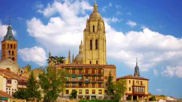 Katedral de Santa Mar a de Segovia İspanya — Stok video