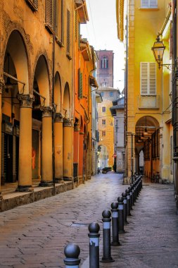 Eski İtalyan Bologna şehir güzel mimari