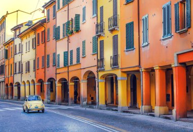 Eski İtalyan Bologna şehir güzel mimari