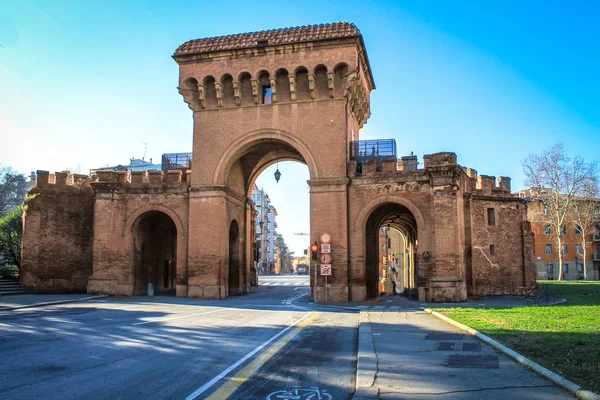 Das Tor Von Saragozza Porta Saragozza Erbaut Xiii Jahrhundert Bologna — Stockfoto