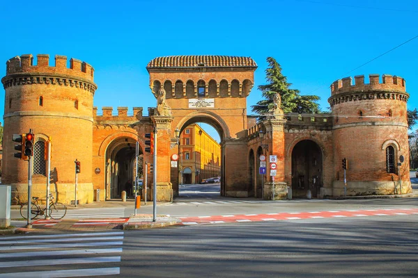 Das Tor Von Saragozza Porta Saragozza Erbaut Xiii Jahrhundert Bologna — Stockfoto