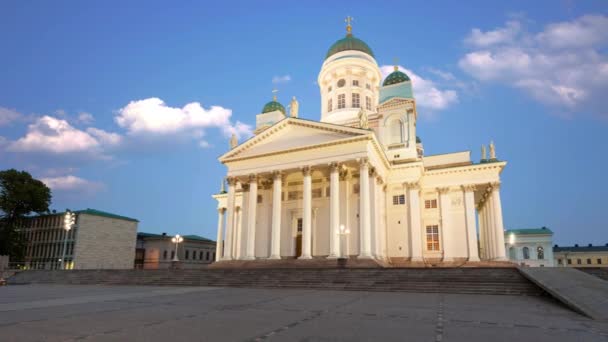 Bela Catedral Helsínquia Finlândia — Vídeo de Stock
