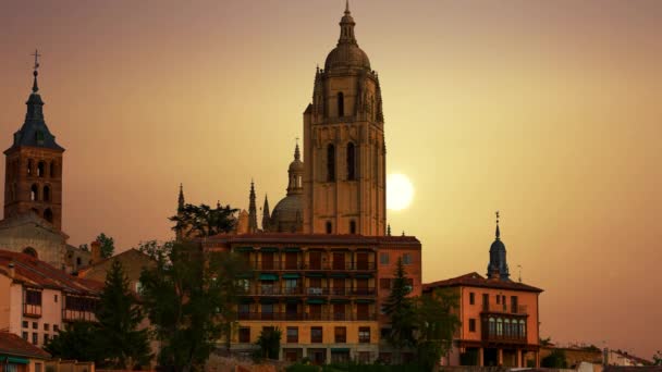 Katedral Santa Mar Segovia Spanya — Stok video