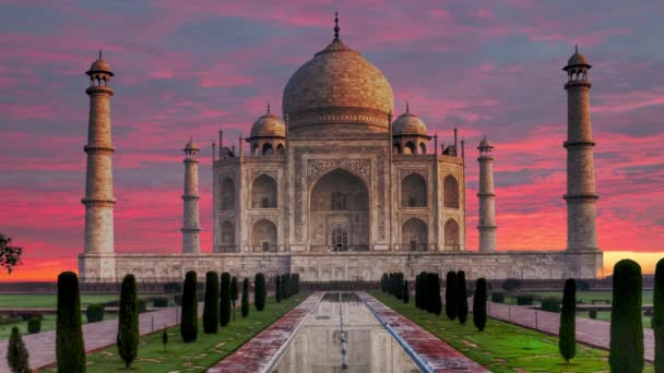 Belo Palácio Taj Mahal Agra Índia — Vídeo de Stock