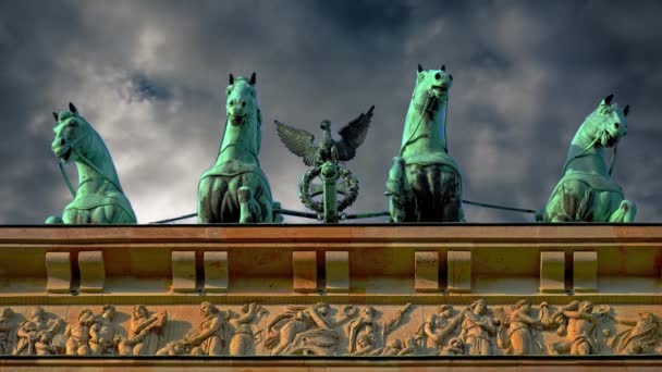 Attracties Hoofdstad Van Duitsland Brandenburger Tor Berlijn — Stockvideo