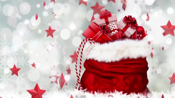 Tło Uroczysty Boże Narodzenie Noworoczne Pozdrowienia — Wideo stockowe