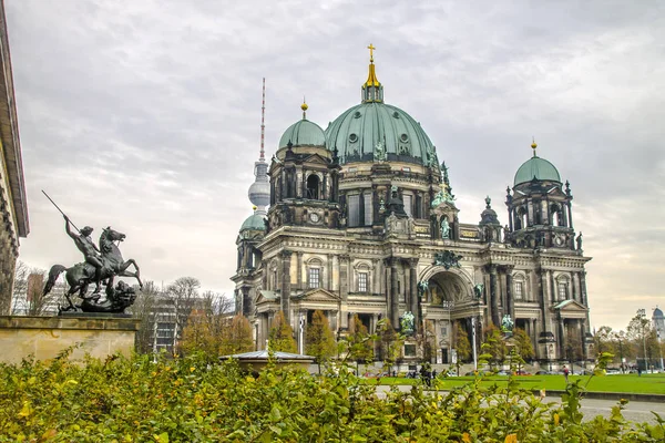 Majestuosa Catedral Berlín Edificio Cúpula Catedral Protestante Berlín Alemania —  Fotos de Stock
